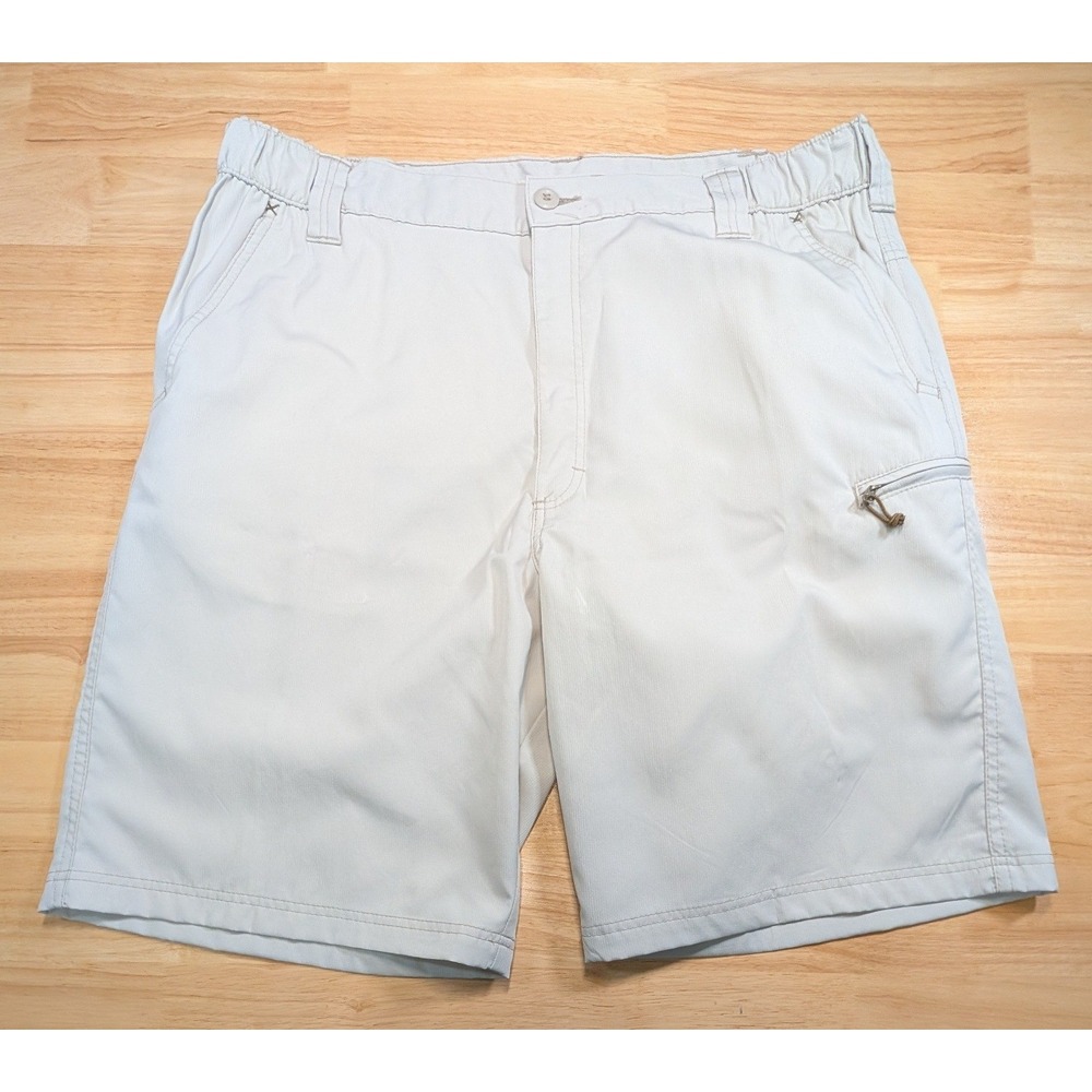 Northwest Territory Mens Gray Cargo Shorts Size 38‎ NW926PT Elastic Waist Hiking